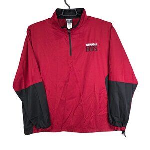 Mens Red & Black Knights Apparel Pullover Jacket Arkansas Razorbacks Hogs XL